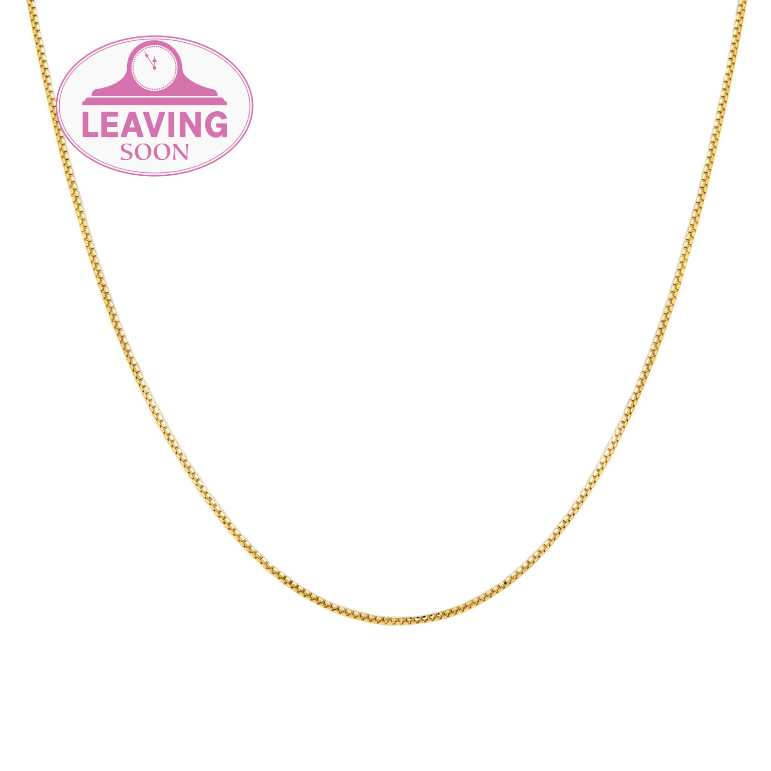 9ct Solid Gold Box Chain Necklace