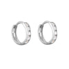 sterling silver hoop - seol gold - channel set heoop - huggie - seol gold