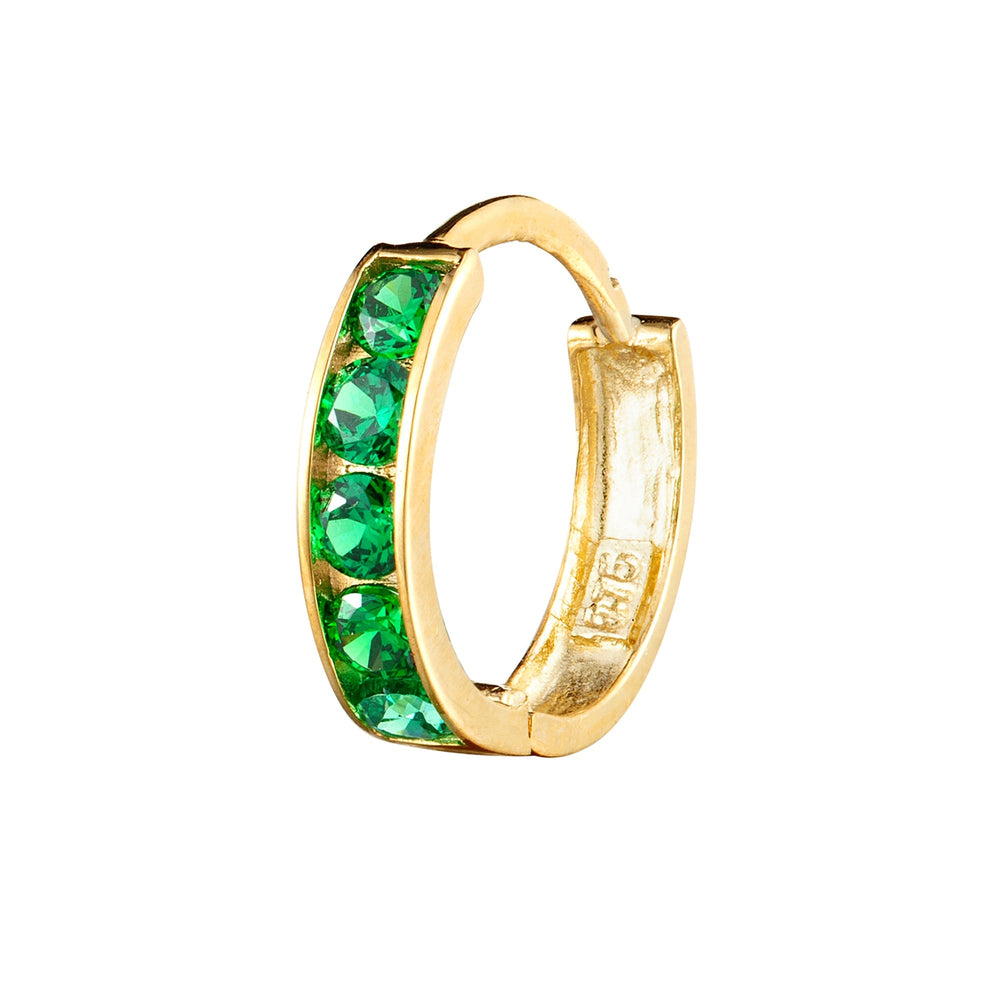 Emerald CZ Cage Hoops