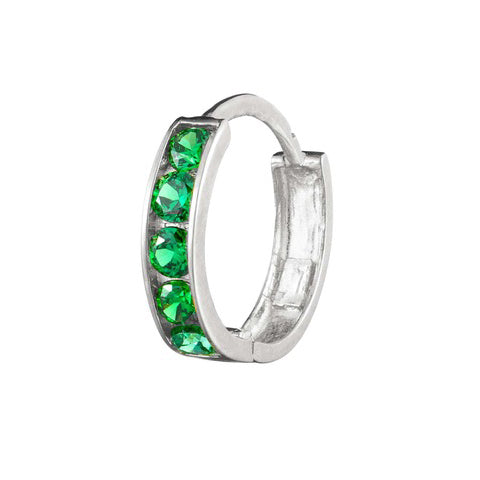 Emerald CZ Cage Hoops
