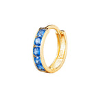 9ct Solid Gold Sapphire CZ Hoops
