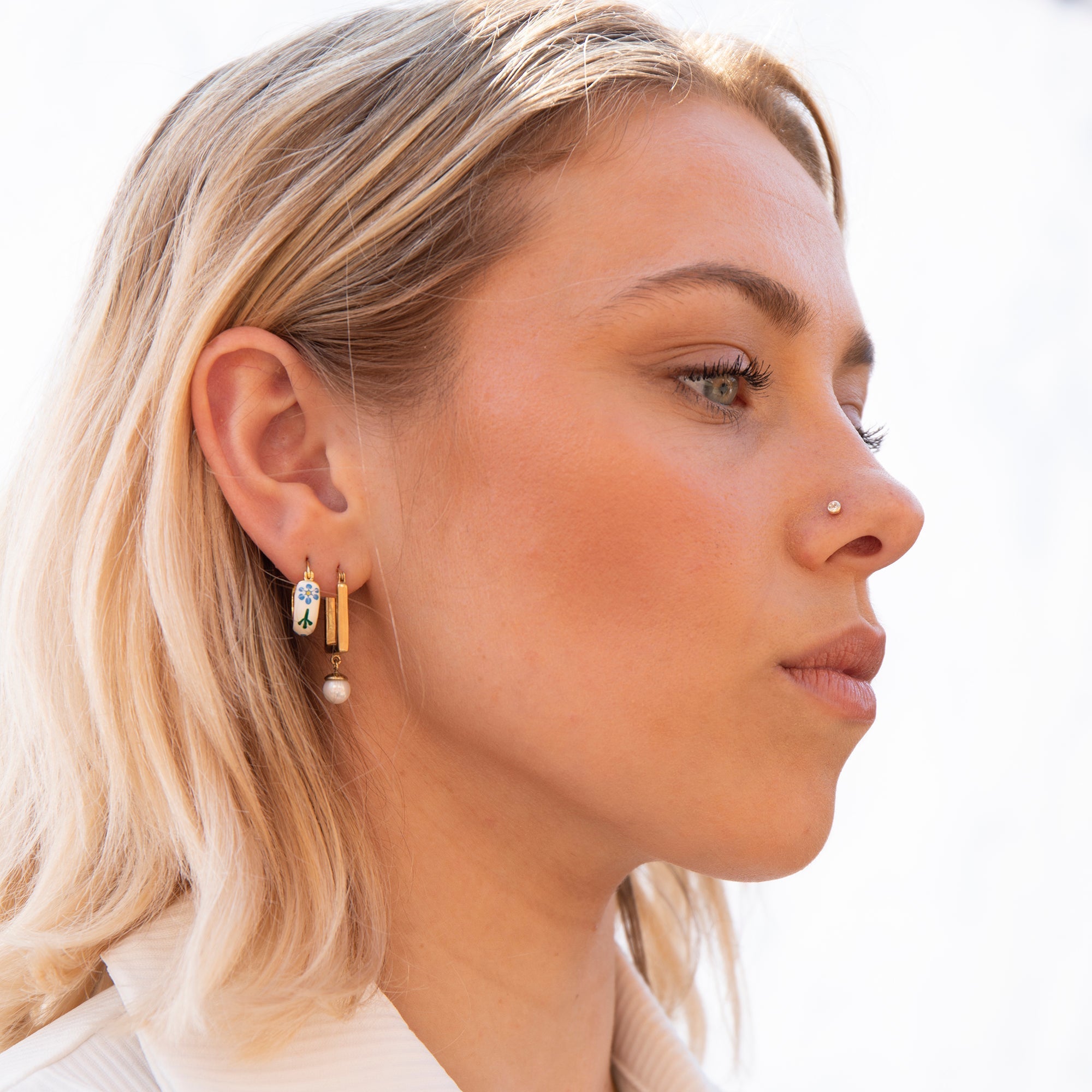 18ct Gold Vermeil pearl earrings - seolgold