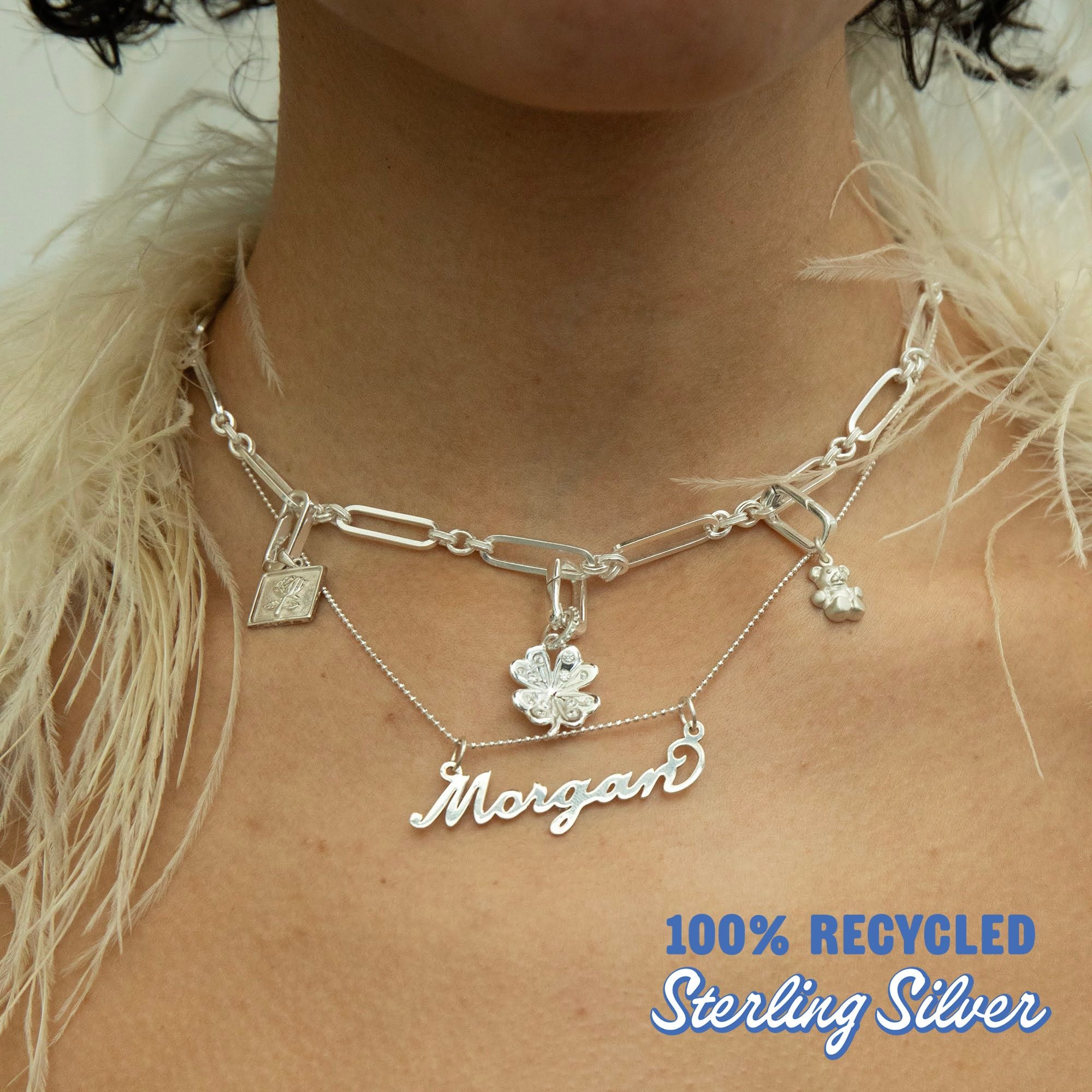 custom nameplate pendant - seolgold