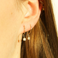 9k star earrings - seolgold