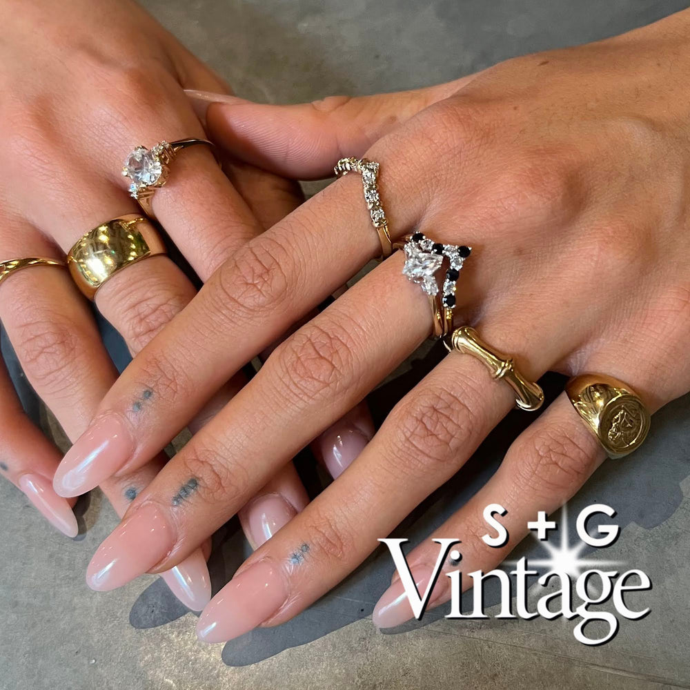 Vintage 9ct Gold Diamond Ring - seolgold