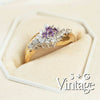 vintage solid gold amethyst ring - seol gold