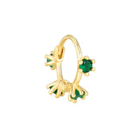 emerald cz hoop - seol gold
