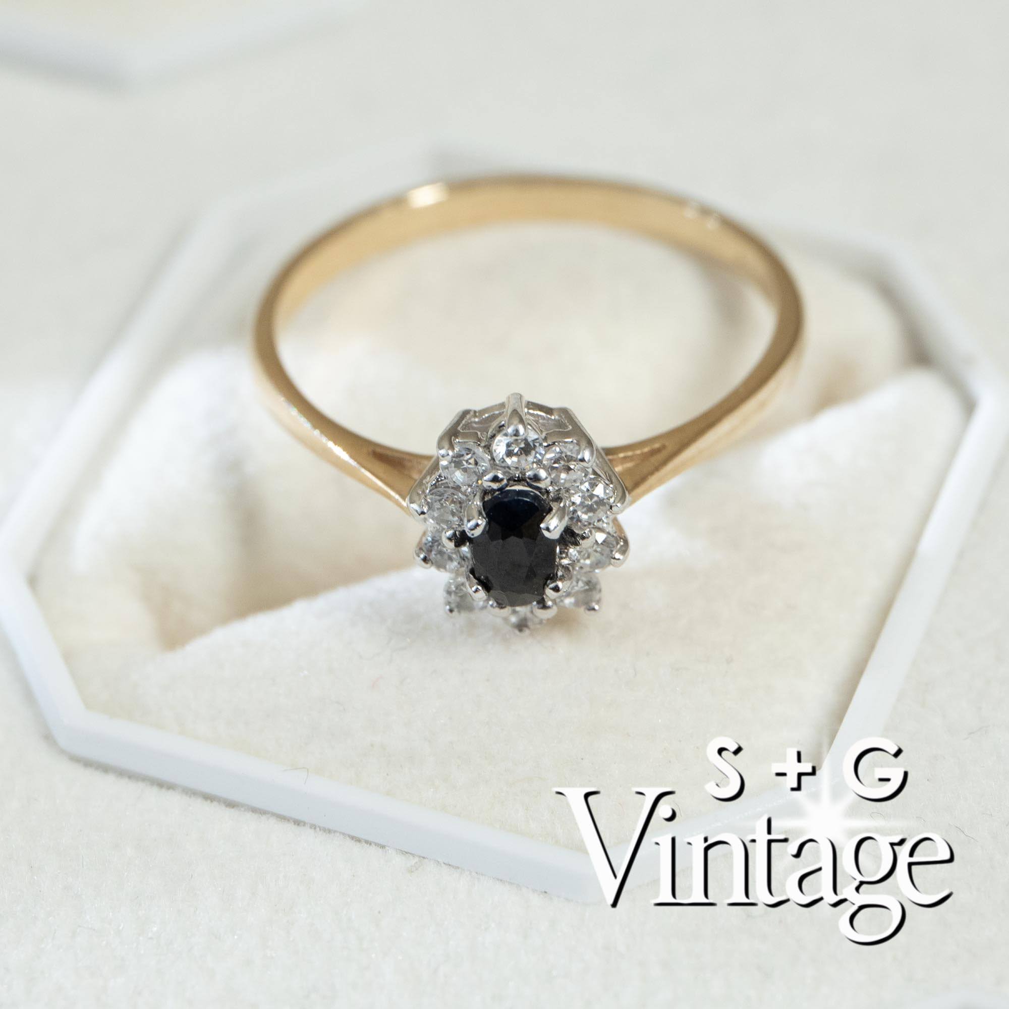 vintage sapphire ring - seol gold