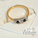 sapphire half eternity ring - seol gold