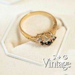vintage gold sapphire ring - seol gold