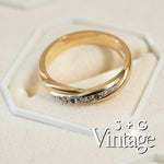 vintage gold diamond ring - seol gold