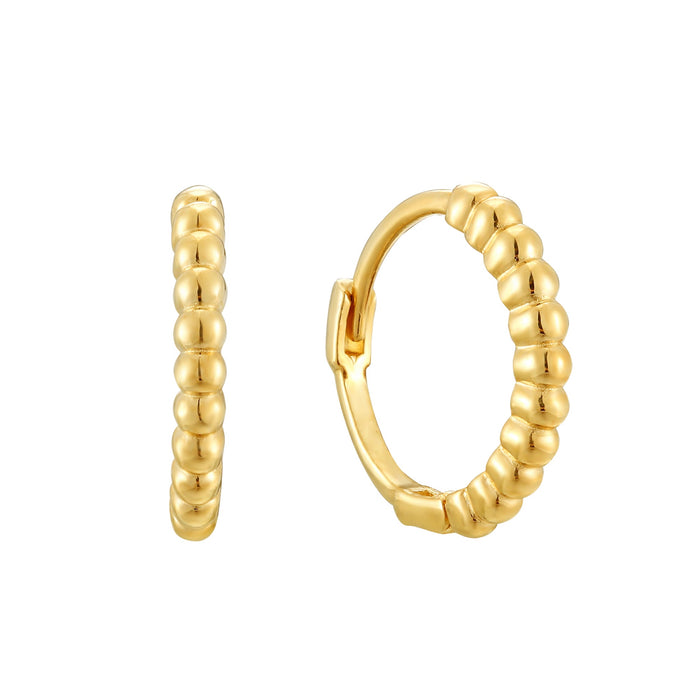 gold bobble Hoops - seolgold