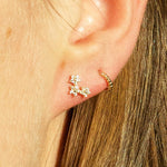 9ct Solid Gold Flower Studs - seol-gold