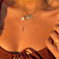 9ct gold baguette charm - seol gold