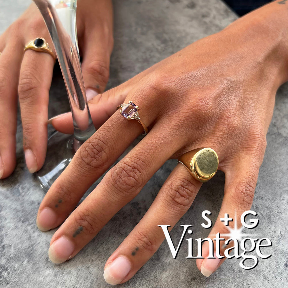 Vintage 9ct Gold Amethyst Ring - seolgold