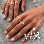 Vintage 9ct Gold Topaz Heart Ring - seolgold
