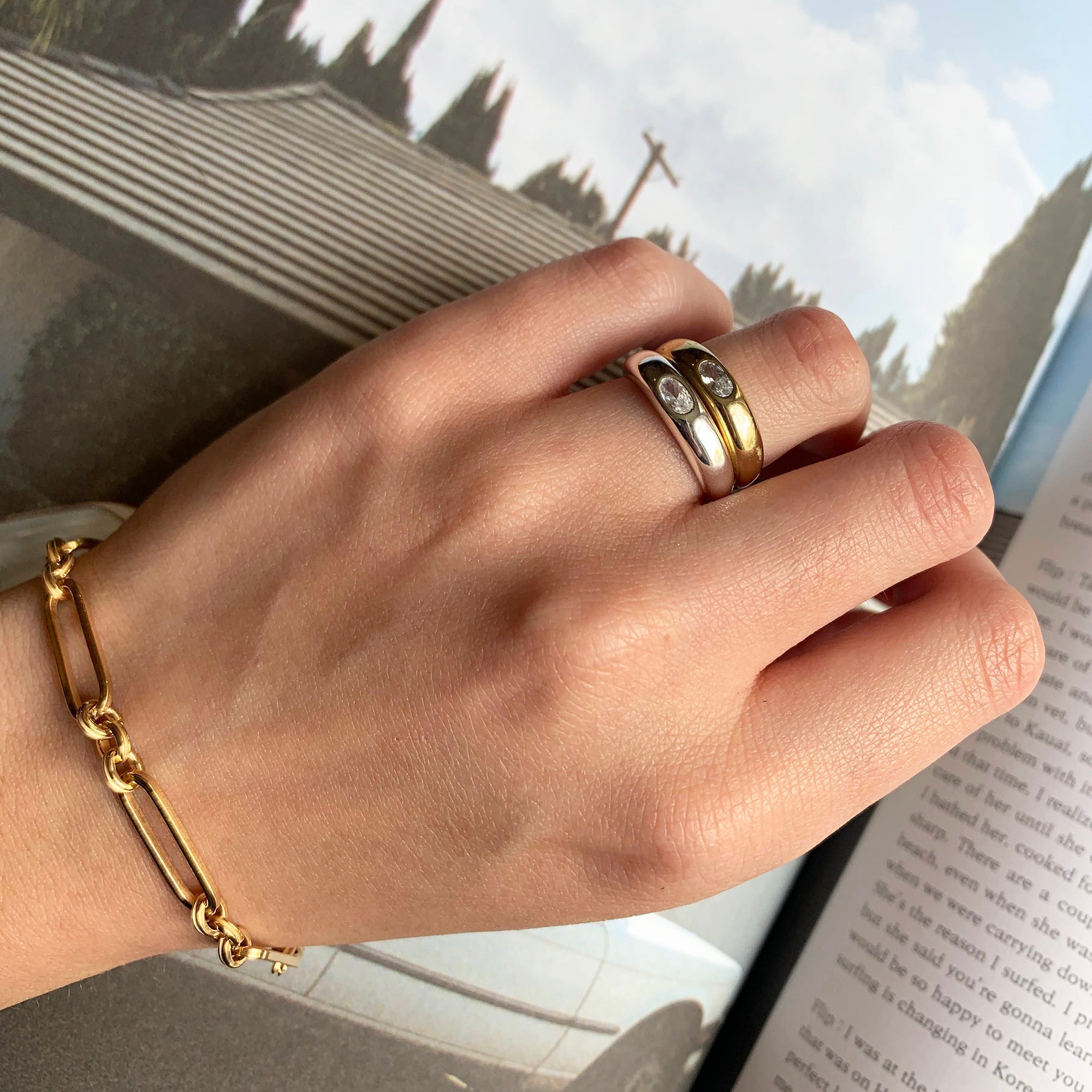 chunky chain bracelet - seol gold