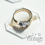 9ct Solid Gold Sapphire & Diamond Ring - seolgold