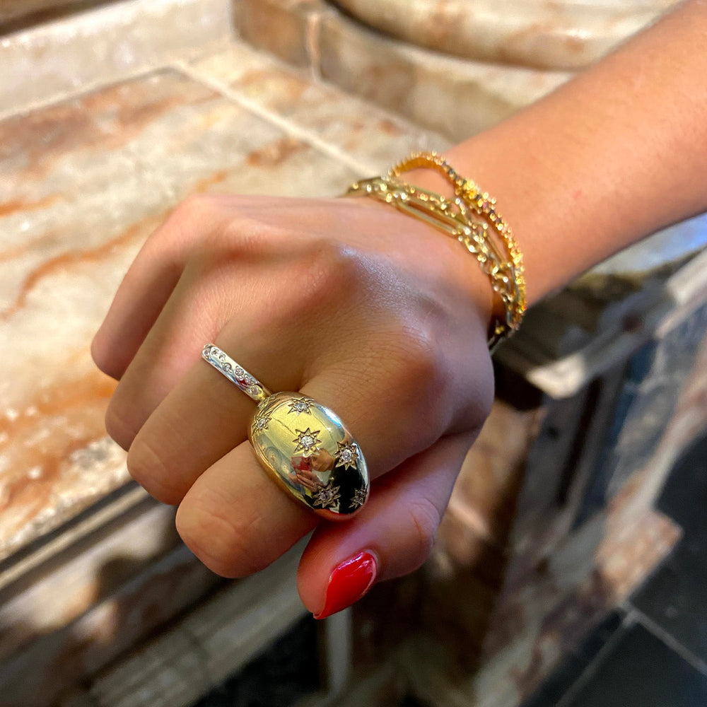 gold statement ring - seolgold