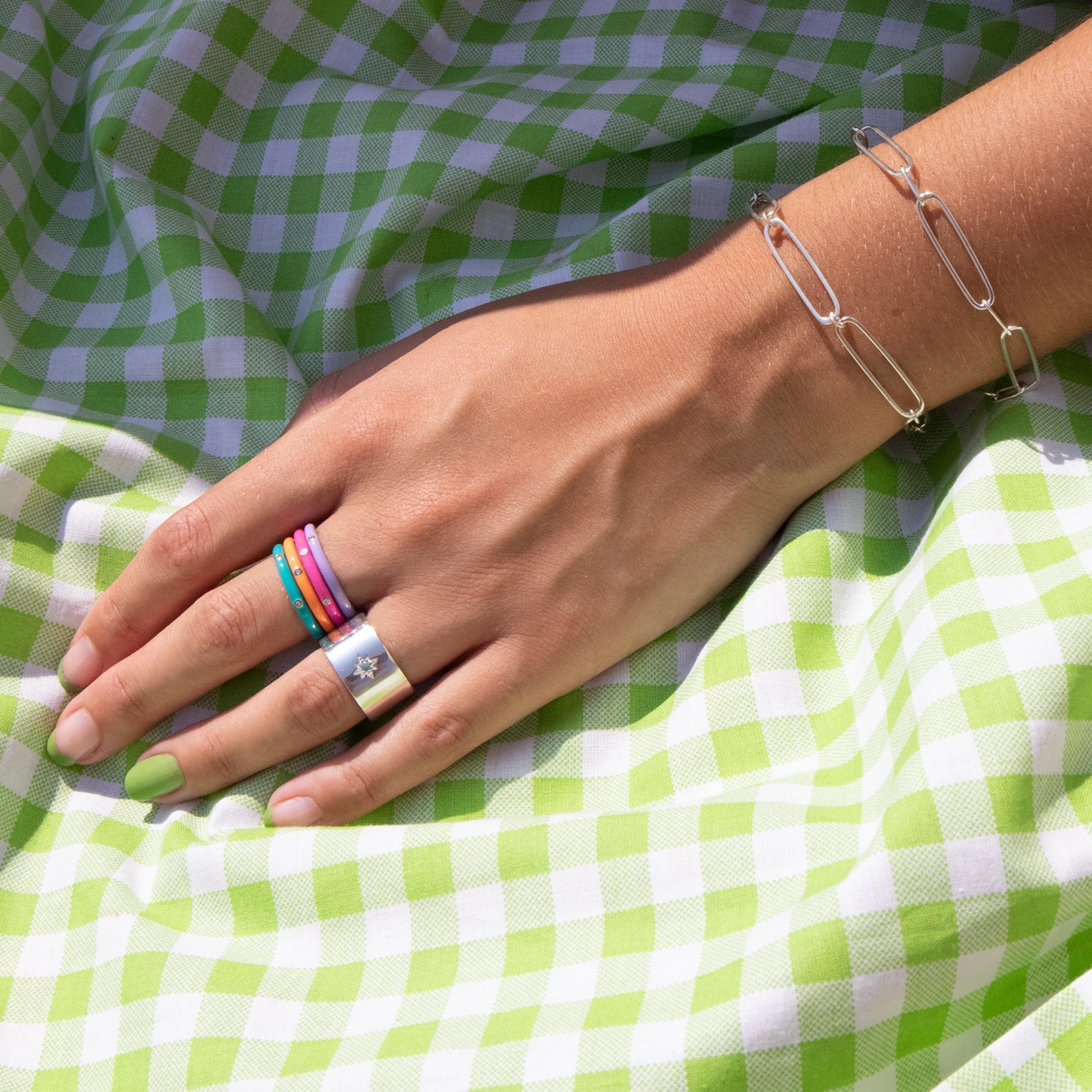 enamel ring - seol gold