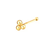 9ct Solid Gold Tiny Triple Dot Nose Stud - seolgold