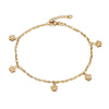 Gold Daisy Charm Anklet - seolgold