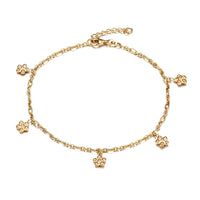 Gold Daisy Charm Anklet - seolgold