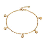 18ct Gold Vermeil Daisy Charm Anklet