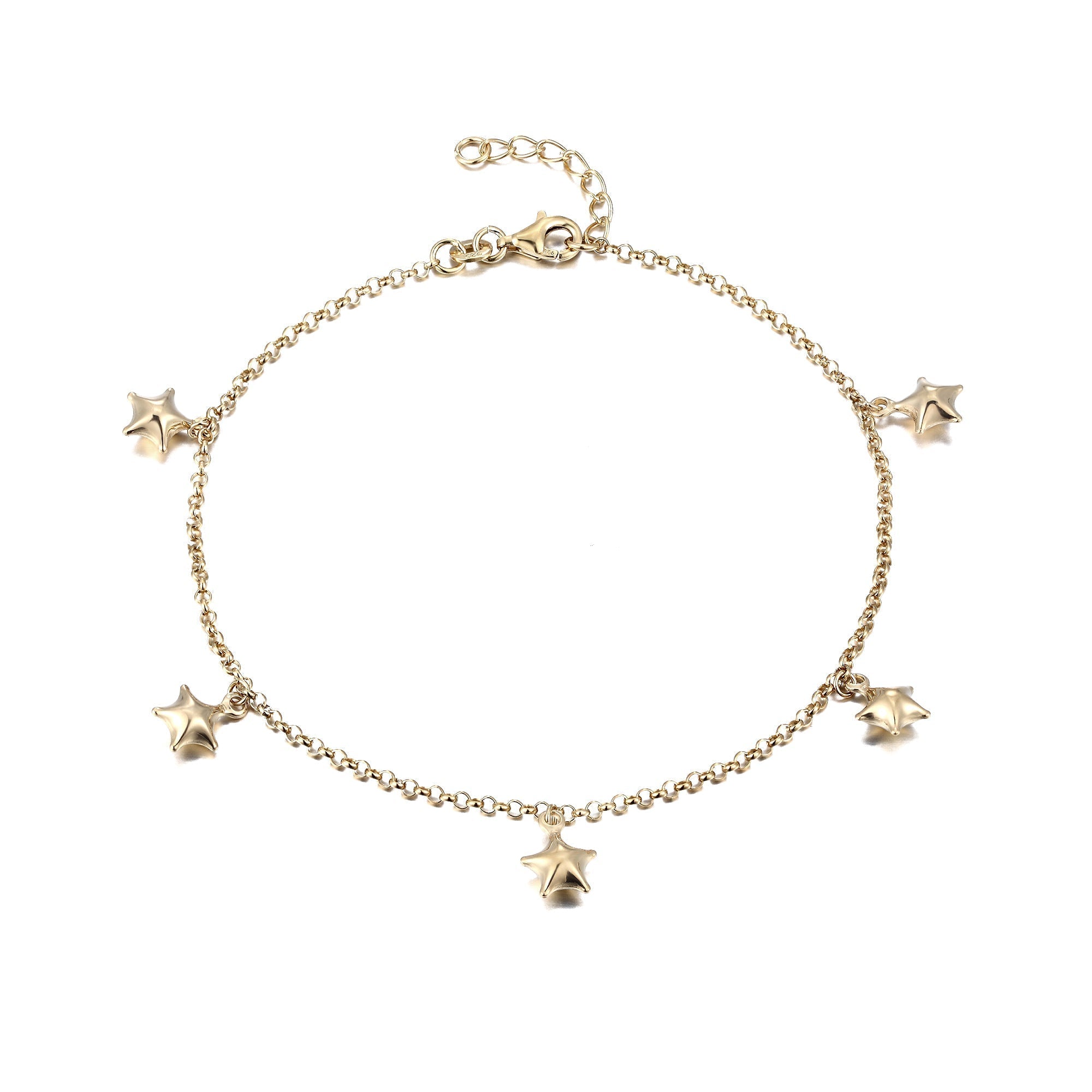 star charm anklet - seolgold