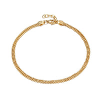 18ct Gold Vermeil Layered Anklet - seolgold