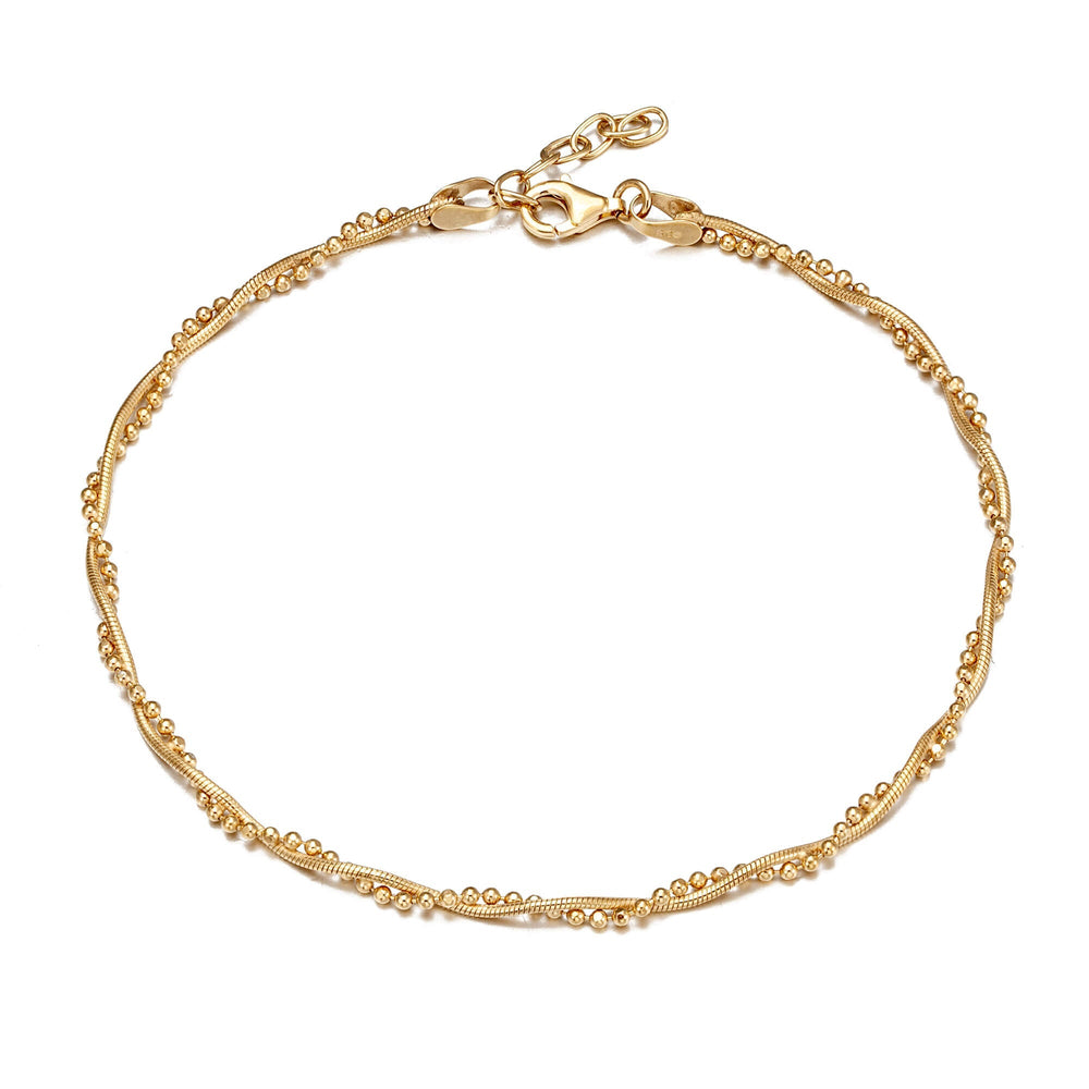 bead anklet - seol gold