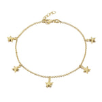 18ct Gold Vermeil Starfish Charm Anklet