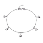 Sterling Silver Starfish Charm Anklet