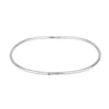 Silver tube anklet on a white background - seolgold