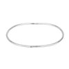 Silver tube anklet on a white background - seolgold
