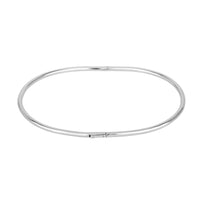 Silver tube anklet on a white background - seolgold