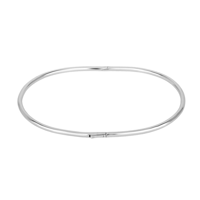 Silver tube anklet on a white background - seolgold