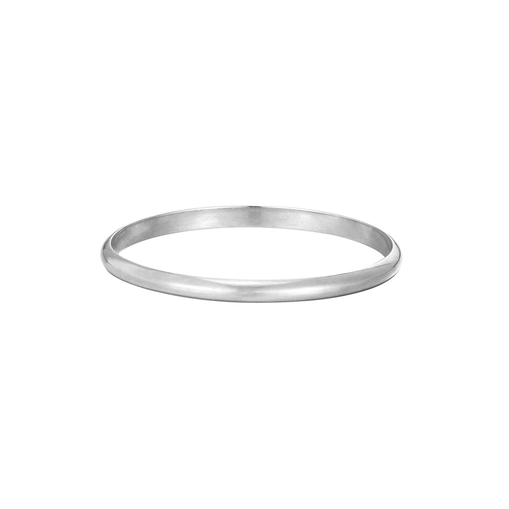Sterling Silver Rounded Curve Bangle