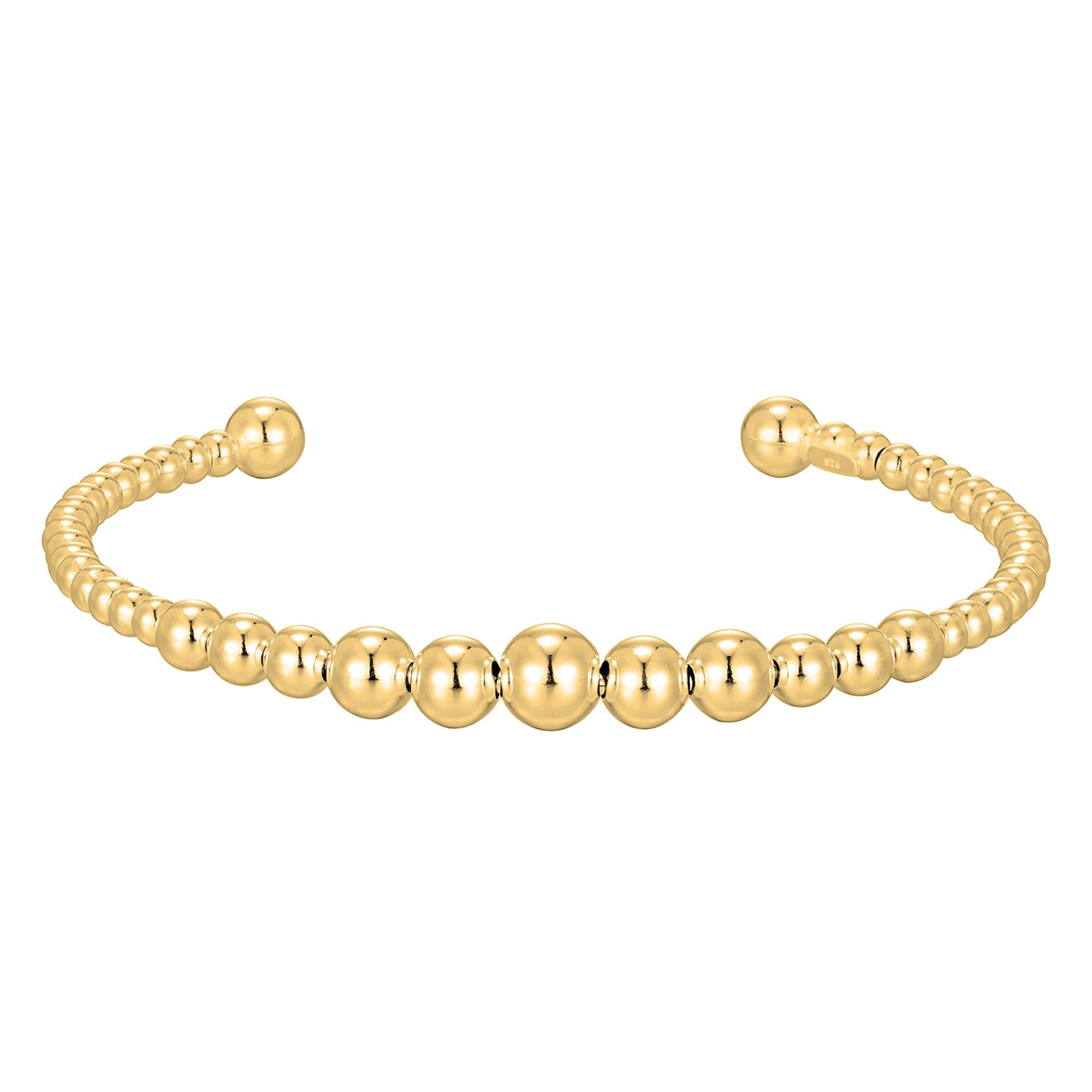 bead bangle - fidget bangle - anxiety bangle - anxiety jewellery - fidget jewellery - gold bangle - gold bead bangle - seol gold