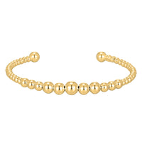 bead bangle - fidget bangle - anxiety bangle - anxiety jewellery - fidget jewellery - gold bangle - gold bead bangle - seol gold