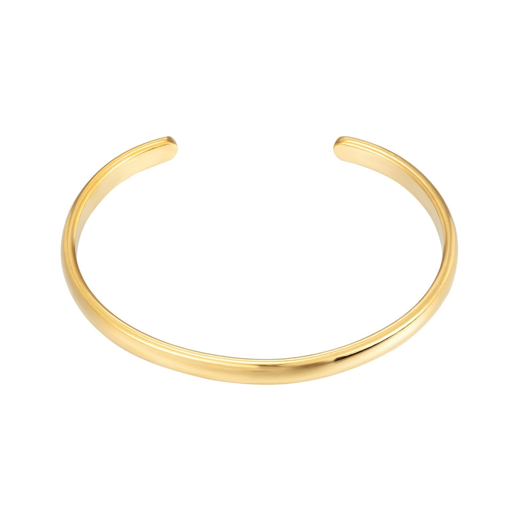 Seol gold - solid open cuff bangle