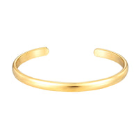 Seol gold - solid open cuff bangle