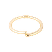 18ct Gold Vermeil Bypass Hinged Cuff Bangle - Seol Gold