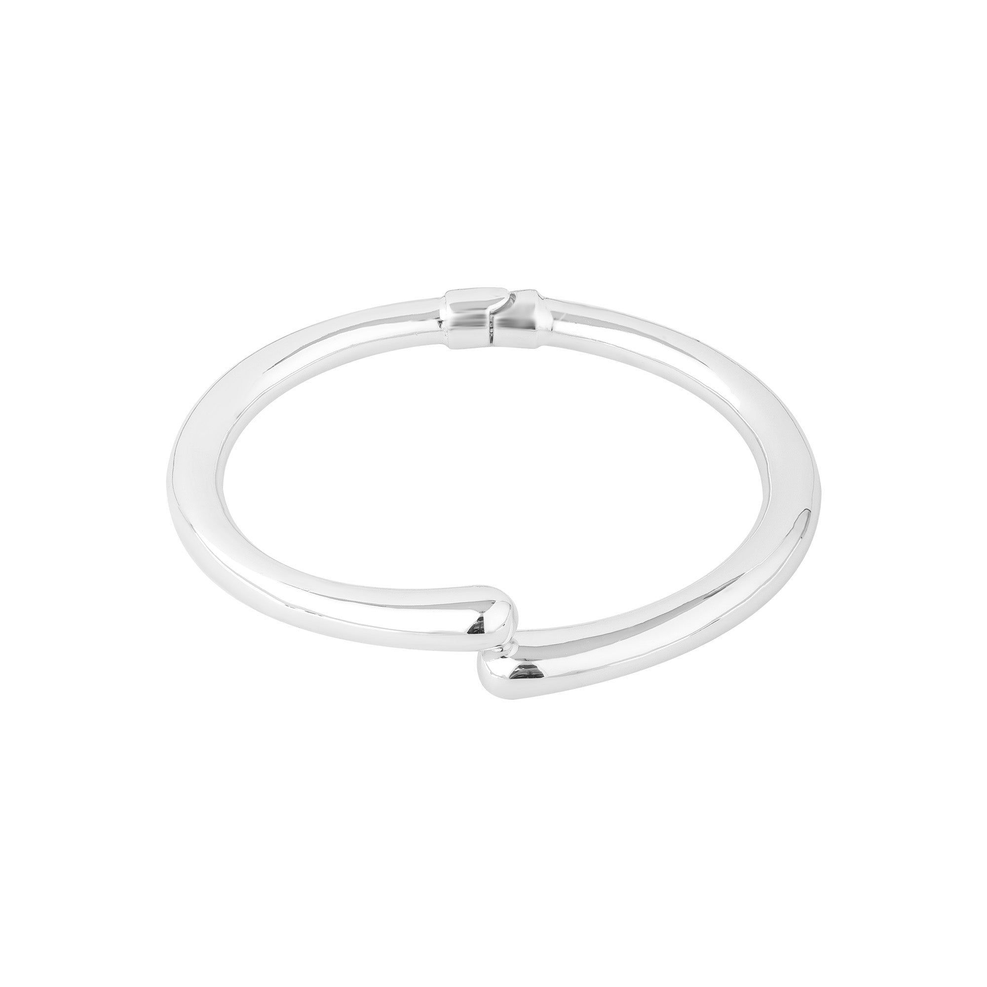 Silver bangle on a white background - seol gold