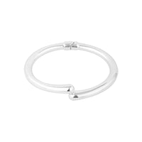 Silver bangle on a white background - seol gold