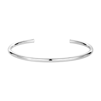 rounded bangle - sterling silver bangle - open bangle - bangle bracelet - sterling silver bangle - seol gold