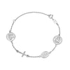 silver - Cherub Virgin Mary Charm Bracelet - seolgold