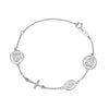 silver - Cherub Virgin Mary Charm Bracelet - seolgold