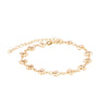 18ct Gold Vermeil Puffed Heart Chain Bracelet - seolgold