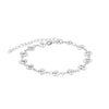 Sterling Silver Puffed Heart Chain Bracelet - seolgold
